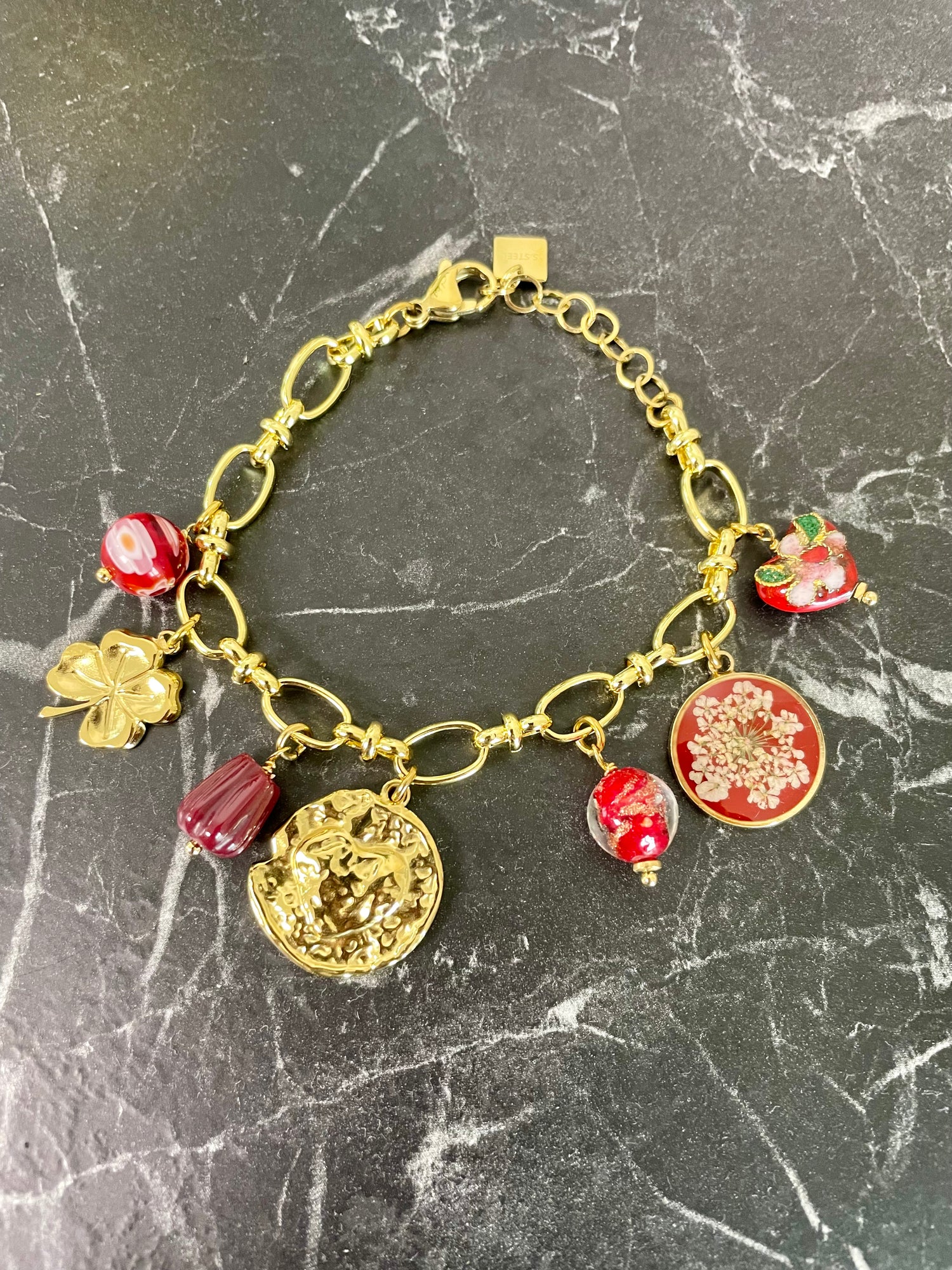 Bracelet Flora - rouge