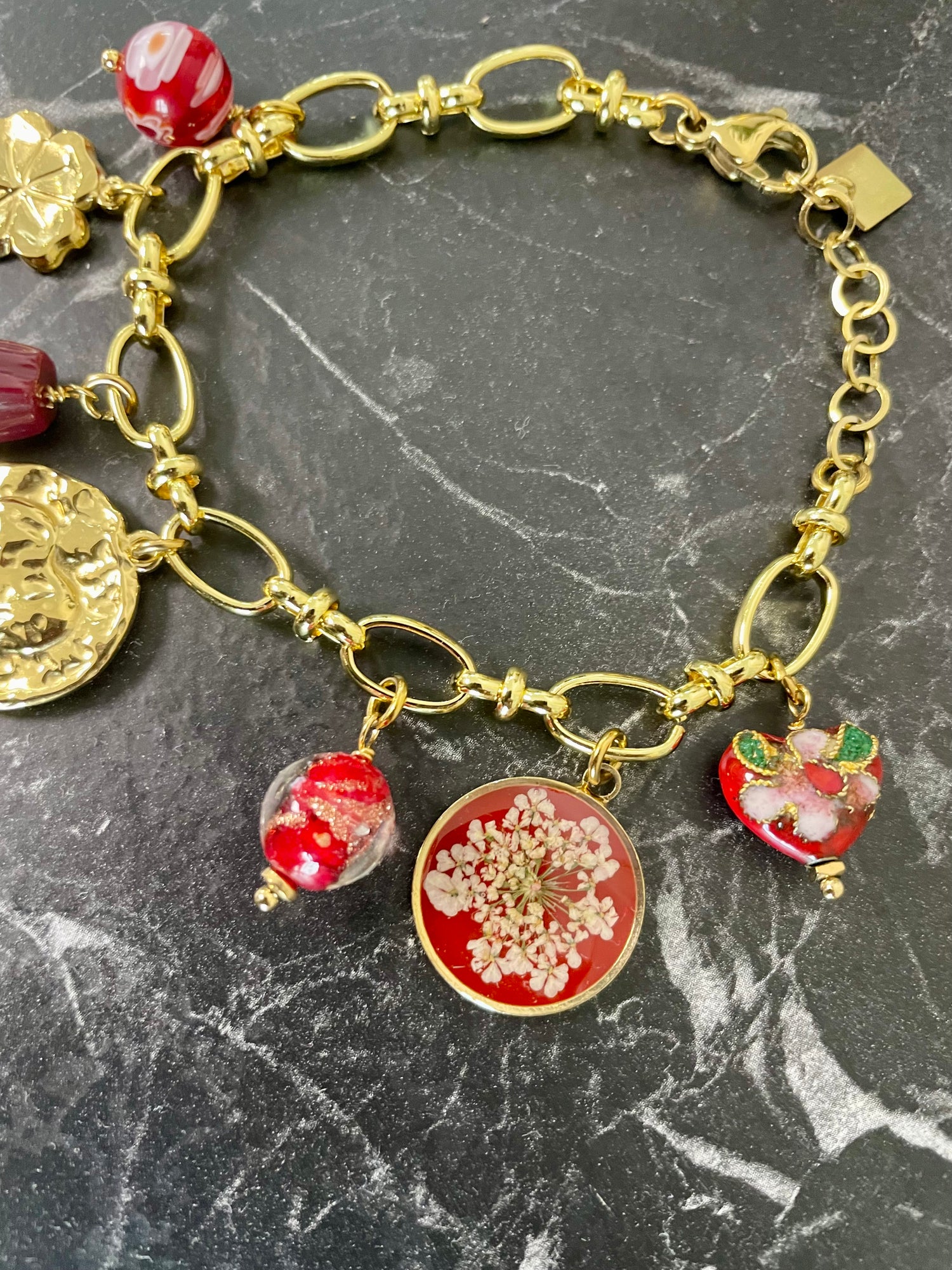 Bracelet Flora - rouge