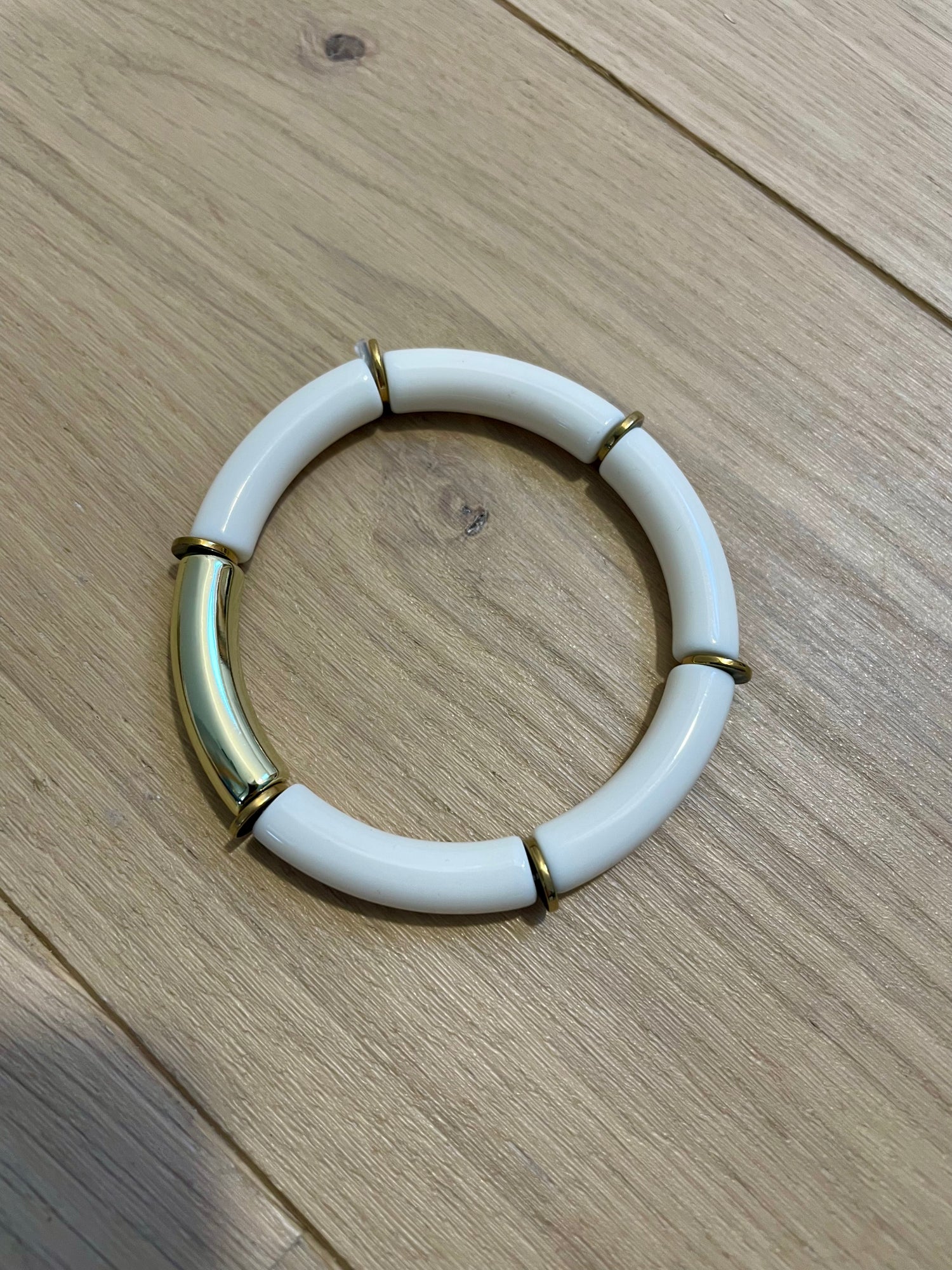 Bracelet Ambre - blanc mat